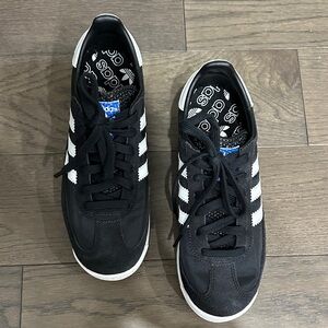 Adidas SL72 Women Black and White Striped Sneakers